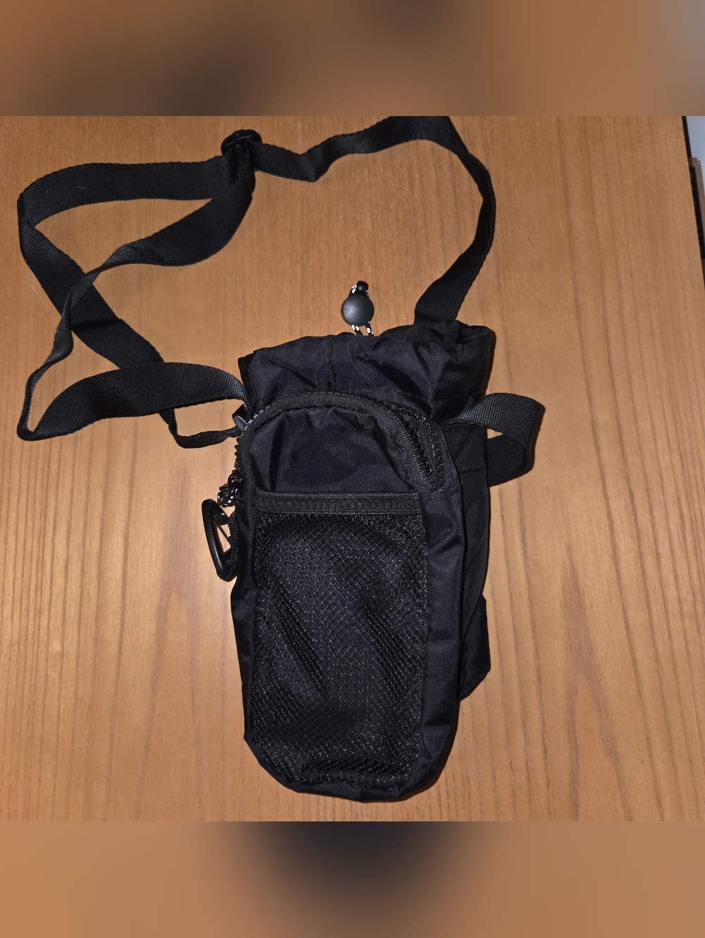 Black Nylon Crossbody Pouch Bag